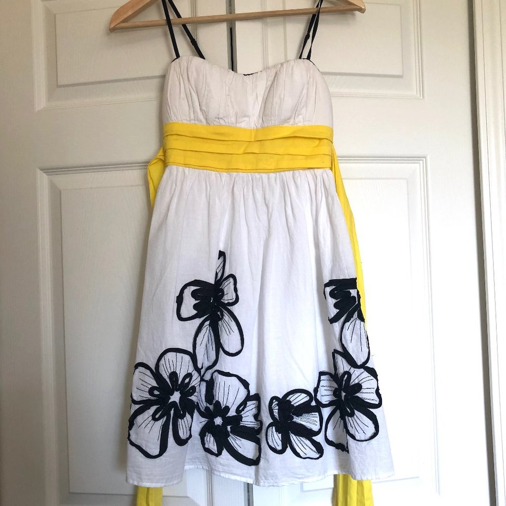 White and Yellow Flower Dress